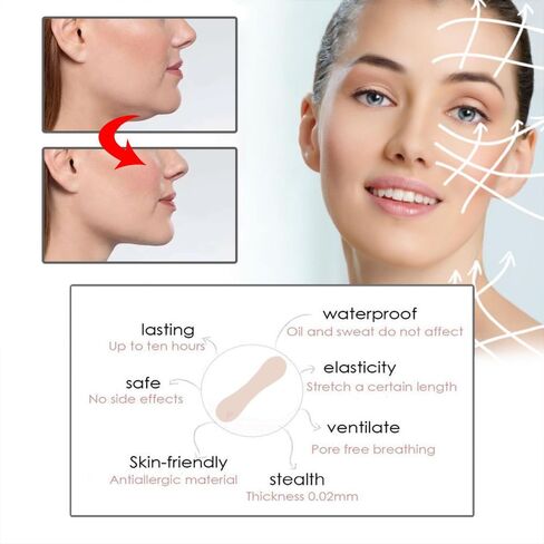 Face Lift Tape 200PCS Face Tape Lifting Invisible Makeup Tape for Jowls,Double Chin,Instant Lifting Sticker for Saggy Skin in Saudi Arabia