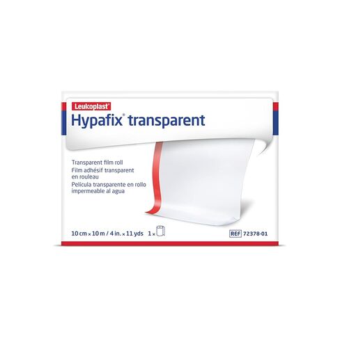 Leukoplast Hypafix تثبيت شفاف واسع النطاق، 4 بوصة × 11 ياردة. (10 سم × 10 م)، 1 رول in Kuwait