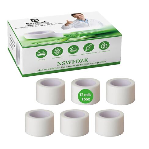 Medical Aloe Low-Allergy Tape, for Surgery, First aid, face, Skin, etc. Multi-Functional Medical Tape (0.49in x 6Rolls) in Saudi Arabia