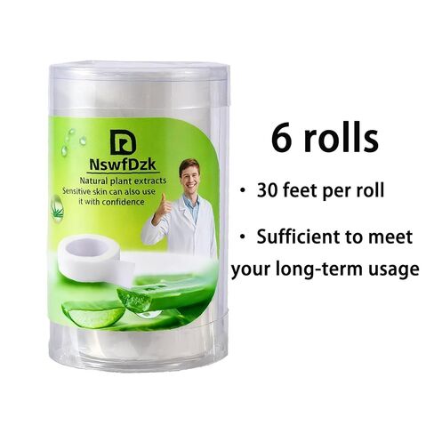 Medical Aloe Low-Allergy Tape, for Surgery, First aid, face, Skin, etc. Multi-Functional Medical Tape (0.49in x 6Rolls) in Saudi Arabia