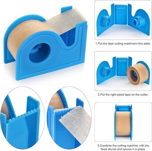 Medical Tape with Dispenser Paper Tape Medical 1 inch x 10yd Sensitive Skin Micropore Tape Breathable for Wound Care Nose Tape for Rhinoplasty Shaping(2 Rolls Tape + 2 Dispensers Included) in Kuwait