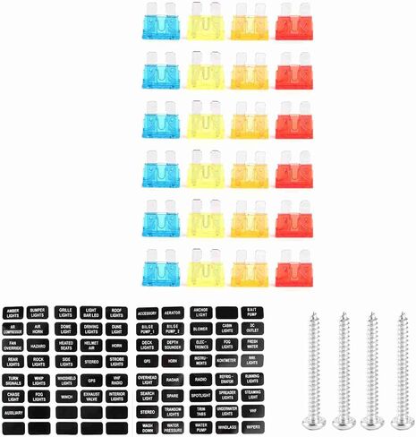 12 - Way Box Blade Block Holder, Car Holder with LED Indicator, Cover for Car Boat Bus Yacht, Includes 24 Blade and Stainless Steel Screws in Kuwait