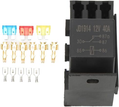 Relay Box Kit with Heat Resistant ABS Blade Holder, 11PCS Spade Terminals for Car 12V, Compact and Stable in Saudi Arabia