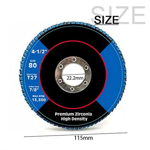 2pcs Sanding Flap Discs for Metal Grinding Wheel 115mm, 4.5 Inch Angle Grinder Polishing Disc(120)(60) in Kuwait