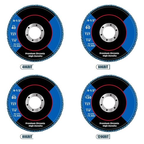 2pcs Sanding Flap Discs for Metal Grinding Wheel 115mm, 4.5 Inch Angle Grinder Polishing Disc(120)(60) in Kuwait