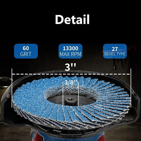 60 Grit Angle Grinder Polishing Wheel 3 inch Cutting Disc, Angle Grinder Cutting Saw Blade for Metal Polishing 3pcs in Kuwait