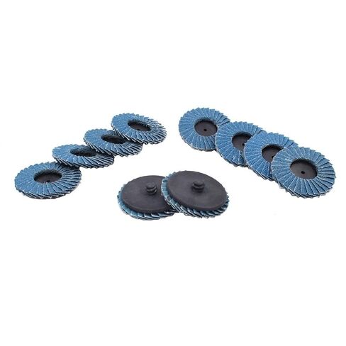 10pcs 2in 3in Metal Rust Removal Grinding Tool, Sanding Disk 40/60/80/120 Grit Flap Disc(3inch x 60)(2inch x 80) in Kuwait