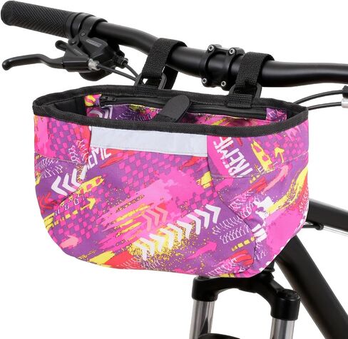 حقيبة مقود الدراجة للأطفال، حقائب دراجات مقاومة للماء للمقود مع أشرطة أمان عاكسة، حقيبة أمامية متعددة الوظائف لركوب الدراجات، حقيبة تخزين أدوات الدراجة المتقاطعة للأولاد والبنات in Kuwait