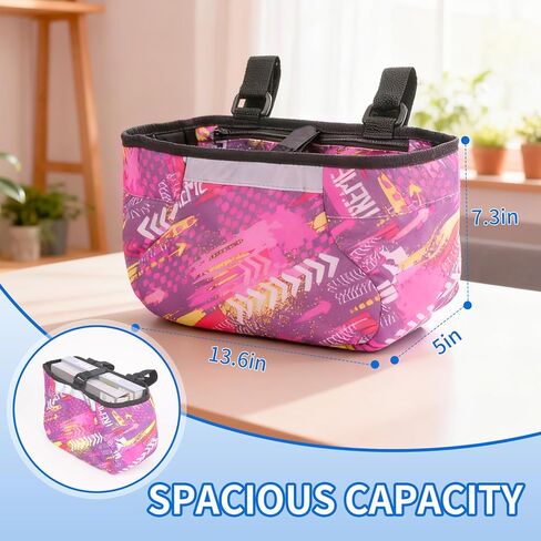 حقيبة مقود الدراجة للأطفال، حقائب دراجات مقاومة للماء للمقود مع أشرطة أمان عاكسة، حقيبة أمامية متعددة الوظائف لركوب الدراجات، حقيبة تخزين أدوات الدراجة المتقاطعة للأولاد والبنات in Kuwait