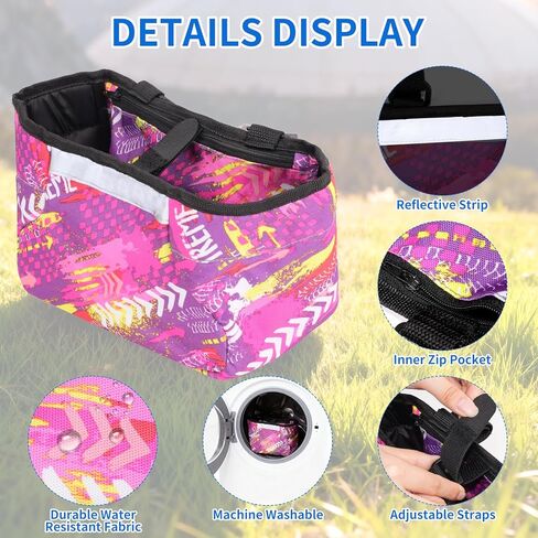 حقيبة مقود الدراجة للأطفال، حقائب دراجات مقاومة للماء للمقود مع أشرطة أمان عاكسة، حقيبة أمامية متعددة الوظائف لركوب الدراجات، حقيبة تخزين أدوات الدراجة المتقاطعة للأولاد والبنات in Kuwait