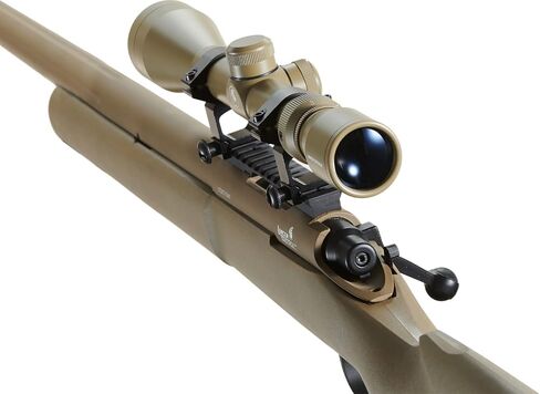 بندقية لانسر التكتيكية M24 Bolt Action Spring Powered Sniper Airsoft (ملولبة) مع نطاق (450 إطارًا في الثانية) (اللون: أسمر ضارب للصفرة) in Kuwait
