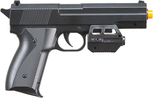 Goldenball M555 Spring-Powered Airsoft Pistol with Laser and Flashlight (Black) - Shooting at 180 FPS in Saudi Arabia