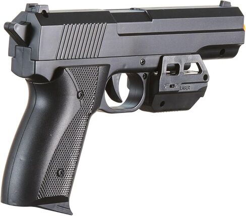 Goldenball M555 Spring-Powered Airsoft Pistol with Laser and Flashlight (Black) - Shooting at 180 FPS in Saudi Arabia
