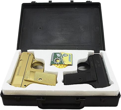 مسدسات جيب زنبركية مزدوجة النسر P328 بنادق airsoft باللونين الأسود والذهبي (بندقية Airsoft) in Saudi Arabia