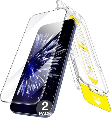 JETech Screen Protector for iPhone 17 Pro Max 6.9-Inch, 10-Second Super Easy Installation Kit with One-Step Alignment Tray, Anti-Fingerprint Tempered Glass Film, Case-Friendly, HD Clear, 2-Pack in Saudi Arabia