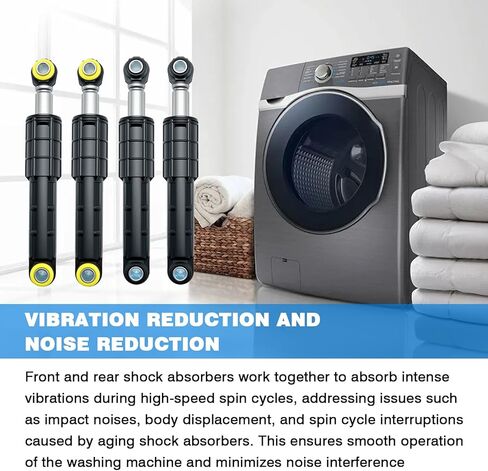 4Pcs Washer Shock Absorber Front and Rear Compatible with SamSung Washing Machines WF42H5200AF WF45H6300AG WF45M5500AP WF405ATPAWR WF330ANB WF331ANR WF350ANP WF45K6200AW WF350ANW in Saudi Arabia