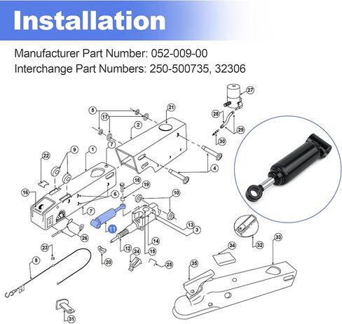 052-009-00 Damper Shock Absorber Shock Absorber Fits EZ Loader Boat Trailer- Replaces 250-500735, 32306 in Saudi Arabia
