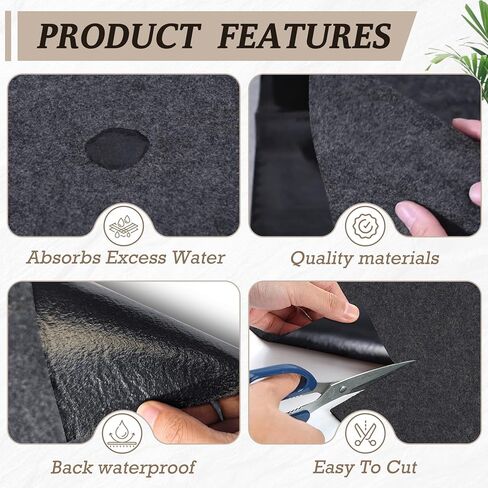 Under Washing Machine Mat, 60 x 36 Inches Absorbent Felt Waterproof Floor Protector for Fridge Refrigerator Washer Dryer Floor Mat Freezer Home Appliance, Noise Reducing, Cuttable Home Appliance pad. in Saudi Arabia