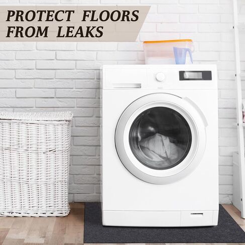 Under Washing Machine Mat, 60 x 36 Inches Absorbent Felt Waterproof Floor Protector for Fridge Refrigerator Washer Dryer Floor Mat Freezer Home Appliance, Noise Reducing, Cuttable Home Appliance pad. in Saudi Arabia