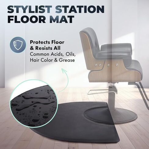 سجادة صالون Buy-Rite مقاس 3 × 4 بوصة فائقة النعومة ومضادة للتعب - سجادة أرضية سميكة مقاومة للثقب مقاس 5/8 بوصة مع فتحة كرسي نصف دائرية، تقلل من الإجهاد ومقاومة للزيوت والألوان، SHP-SS3040C5/8 in Kuwait