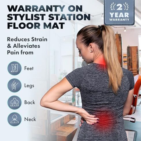 سجادة صالون Buy-Rite مقاس 3 × 4 بوصة فائقة النعومة ومضادة للتعب - سجادة أرضية سميكة مقاومة للثقب مقاس 5/8 بوصة مع فتحة كرسي نصف دائرية، تقلل من الإجهاد ومقاومة للزيوت والألوان، SHP-SS3040C5/8 in Kuwait