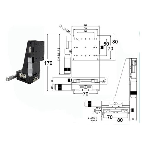 SEMXYZ80AS Cross Lifting Slide Precision fine-Tuning Three-axis in Kuwait
