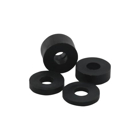 60PCS 4 Sizes Black Round Solid Rubber Bushings M6.5 Wear Resistant Hardware Shims Bolt Spacer Suitable for Lighting Installation Industrial Automotive Components in Saudi Arabia