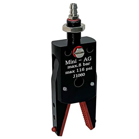 Pneumatic Mini Parallel Gripper J1060 | Extended Jaw for Silicone Strip Detection | Robot Arm End Effector in Kuwait