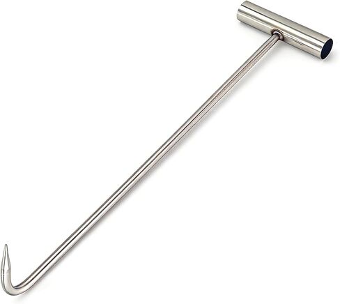 Heavy Duty 15''(38cm) Long T Shape Lifting Reaching Hook for Lifting Pulling Moving Manhole Covers, Storm Drains, Septic Tank Lids Door Pointed Head in Kuwait