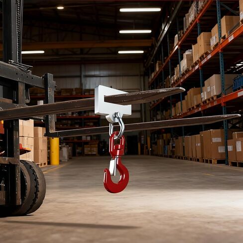 خطاف رفع الرافعة الشوكية، ملحق رفع الشوكة، حامل شوكة واحد، خطاف شوكة دوار 360 درجة، سعة 4400 رطل، معالجة جلفنة السطح in Kuwait