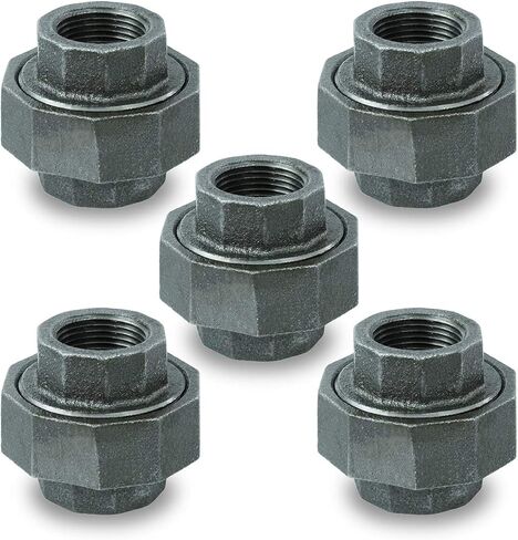 SUPPLY GIANT CNVO0200 2 بوصة اتحاد مستقيم من الحديد القابل للطرق باللون الأسود لتطبيقات 150 رطل مع وصلات مترابطة أنثى، 2 بوصة in Kuwait