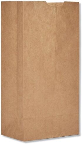 حقيبة بقالة ورقية من General GK4500#4، كرافت 30 رطل، قياسية 5 × 3 1/3 × 9 3/4، 500 كيس in Kuwait