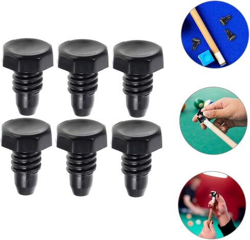Happyyami 6pcs تجمع جديلة غطاء الذيل جديلة الغطاء السفلي تجمع العظة نهاية يغطي المكونات للبلياردو جديلة استبدال حماة نهاية جديلة السنوكر العرض البلاستيك Pp خفيفة الوزن السنوكر القطب in Saudi Arabia