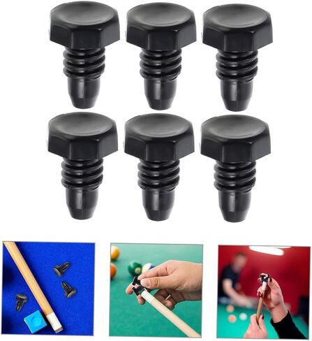 Happyyami 6pcs تجمع جديلة غطاء الذيل جديلة الغطاء السفلي تجمع العظة نهاية يغطي المكونات للبلياردو جديلة استبدال حماة نهاية جديلة السنوكر العرض البلاستيك Pp خفيفة الوزن السنوكر القطب in Saudi Arabia
