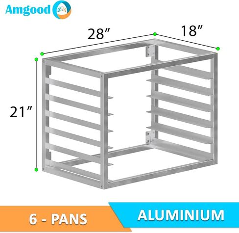 AmGood Wall Mounted Sheet Bun Pan Rack 28" x 21" x 18" | Aluminium | NSF in Kuwait
