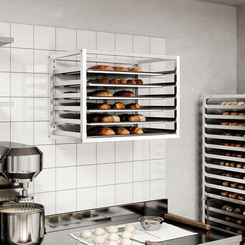 AmGood Wall Mounted Sheet Bun Pan Rack 28" x 21" x 18" | Aluminium | NSF in Kuwait