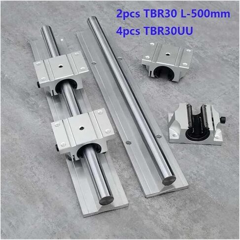 2 قطعة TBR30 L-500mm دعم السكك الحديدية دليل خطي + 4 قطعة TBR30UU تحمل كتل in Kuwait