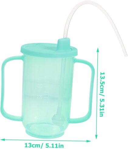 Elderly Care Drinking Cup Spill Proof Liquid Feeding Mug for Bedridden Patients Prevention Design 300ml Capacity for Maternity and Disabled Adults in Saudi Arabia