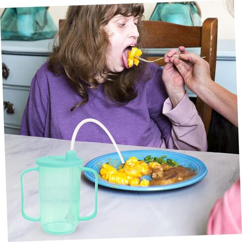Elderly Care Drinking Cup Spill Proof Liquid Feeding Mug for Bedridden Patients Prevention Design 300ml Capacity for Maternity and Disabled Adults in Saudi Arabia
