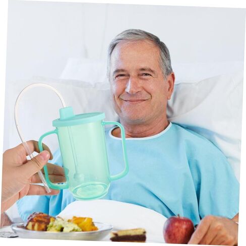 Elderly Care Drinking Cup Spill Proof Liquid Feeding Mug for Bedridden Patients Prevention Design 300ml Capacity for Maternity and Disabled Adults in Saudi Arabia