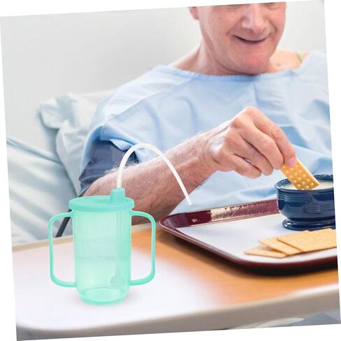 Elderly Care Drinking Cup Spill Proof Liquid Feeding Mug for Bedridden Patients Prevention Design 300ml Capacity for Maternity and Disabled Adults in Saudi Arabia