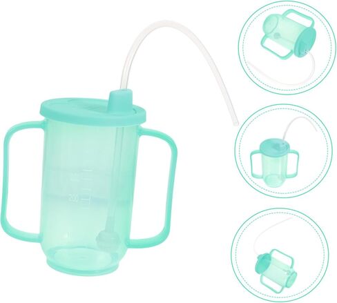 Elderly Care Drinking Cup Spill Proof Liquid Feeding Mug for Bedridden Patients Prevention Design 300ml Capacity for Maternity and Disabled Adults in Saudi Arabia