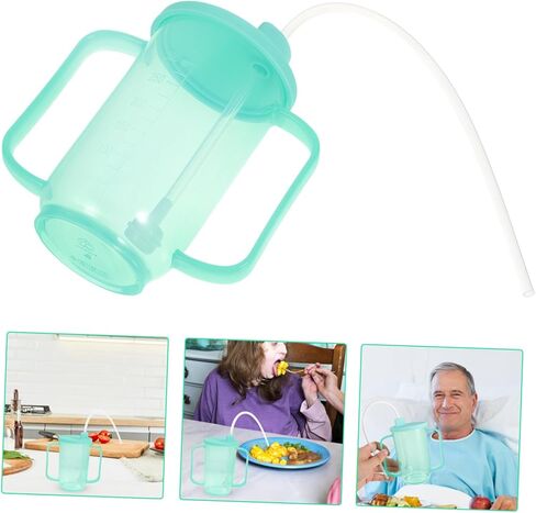 Elderly Care Drinking Cup Spill Proof Liquid Feeding Mug for Bedridden Patients Prevention Design 300ml Capacity for Maternity and Disabled Adults in Saudi Arabia