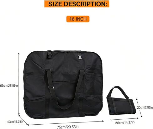 Keenso Folding Bike Bag, Outdoors Bike Transport Bag Cycling Carrying for Cars Travel Lightweight Tearproof (16 Inch) in Saudi Arabia