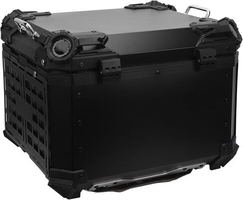 Fabater Top Case, 55L Spacious Aluminum Alloy Trunk, Tail Box with Anti Theft Lock and Backrest Cushion for Universal Fit in Saudi Arabia
