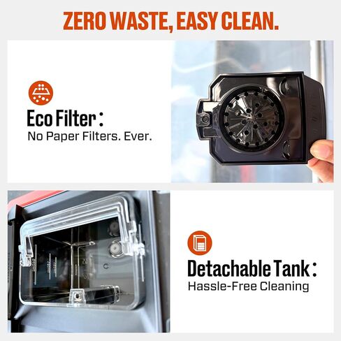 SENIX Coffee Maker, Portable Coffee Machine, 2-in-1 20V 5.0 Ah Battery, Charger & Power Cord, Compatible with K-Cups, Ground, Pods, 8oz Brew Size - for Travel, Camping, Job Site, RV, Home (CMX2-M4) in Kuwait