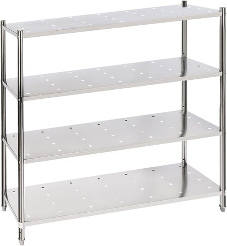 Stainless Steel Double Overshelf 12x30x23in, Weight Capacity 88lbs, 2 Tier Heavy Duty Commercial Shelf with Anti-Slip Feet for Restaurant, Warehouse, Kitchen in Saudi Arabia