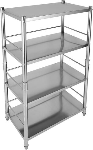 Stainless Steel Double Overshelf 12x30x23in, Weight Capacity 88lbs, 2 Tier Heavy Duty Commercial Shelf with Anti-Slip Feet for Restaurant, Warehouse, Kitchen in Saudi Arabia