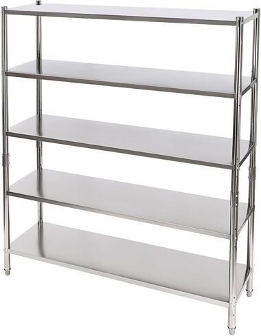 Stainless Steel Double Overshelf 12x30x23in, Weight Capacity 88lbs, 2 Tier Heavy Duty Commercial Shelf with Anti-Slip Feet for Restaurant, Warehouse, Kitchen in Saudi Arabia