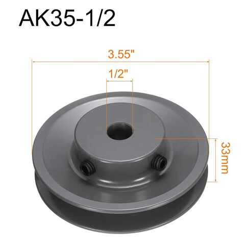 uxcell AK35-1/2 حزام على شكل حرف V، 1/2 بوصة تتحمل 3.55 بوصة OD، حزام ويب ذو أخدود واحد، حزام بالملل إلى الحجم، حديد الزهر، قسم الحزام لـ 4 لتر أو حزام in Saudi Arabia